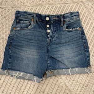 Blank NYC Distressed Blue Jean Shorts